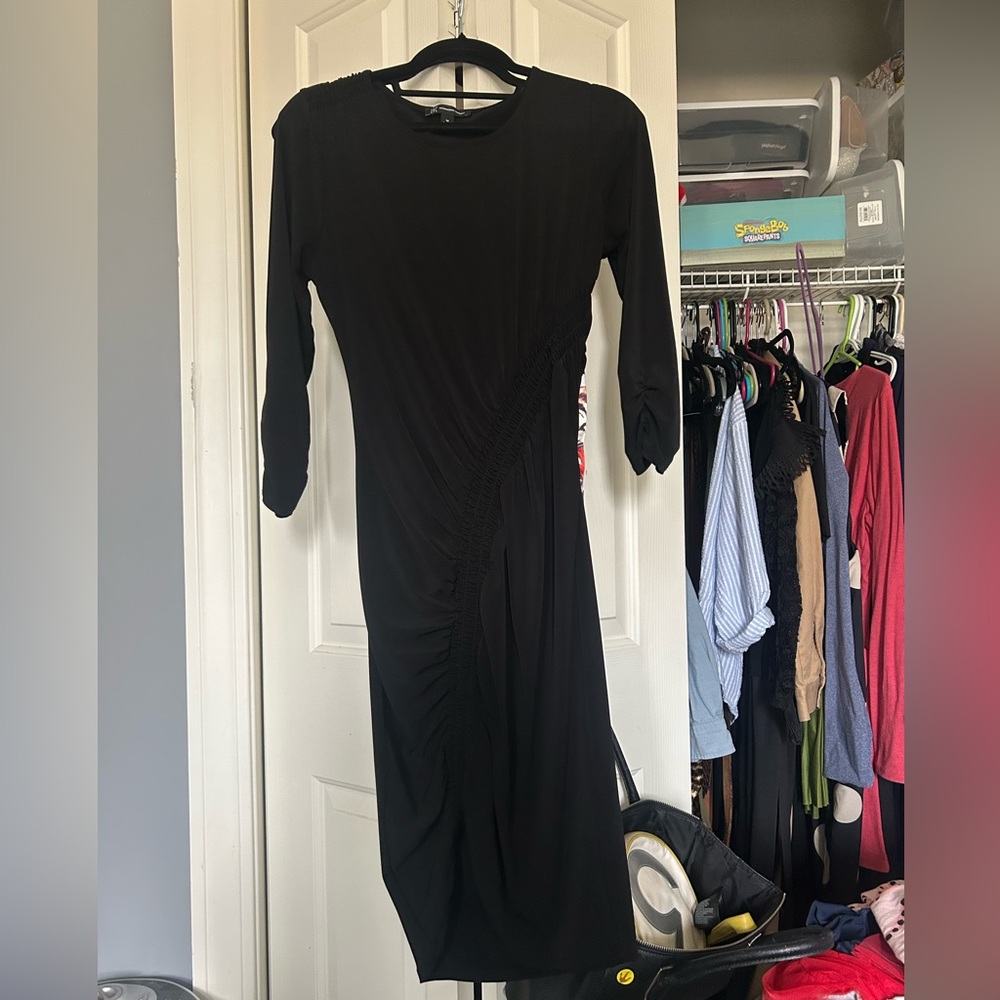 INC Black Ruched Women’s Dress